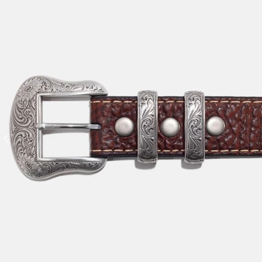 Vintage Bison Wild Bill Belt in Brown Peanut 42